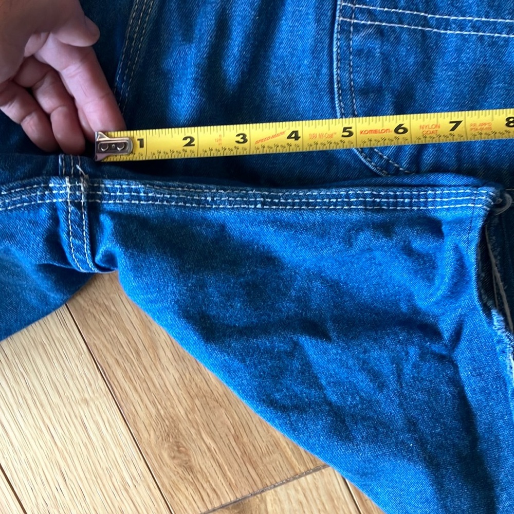 Women's Blue Denim Jumpsuit with Smiley Patch - Picture 11 of 12